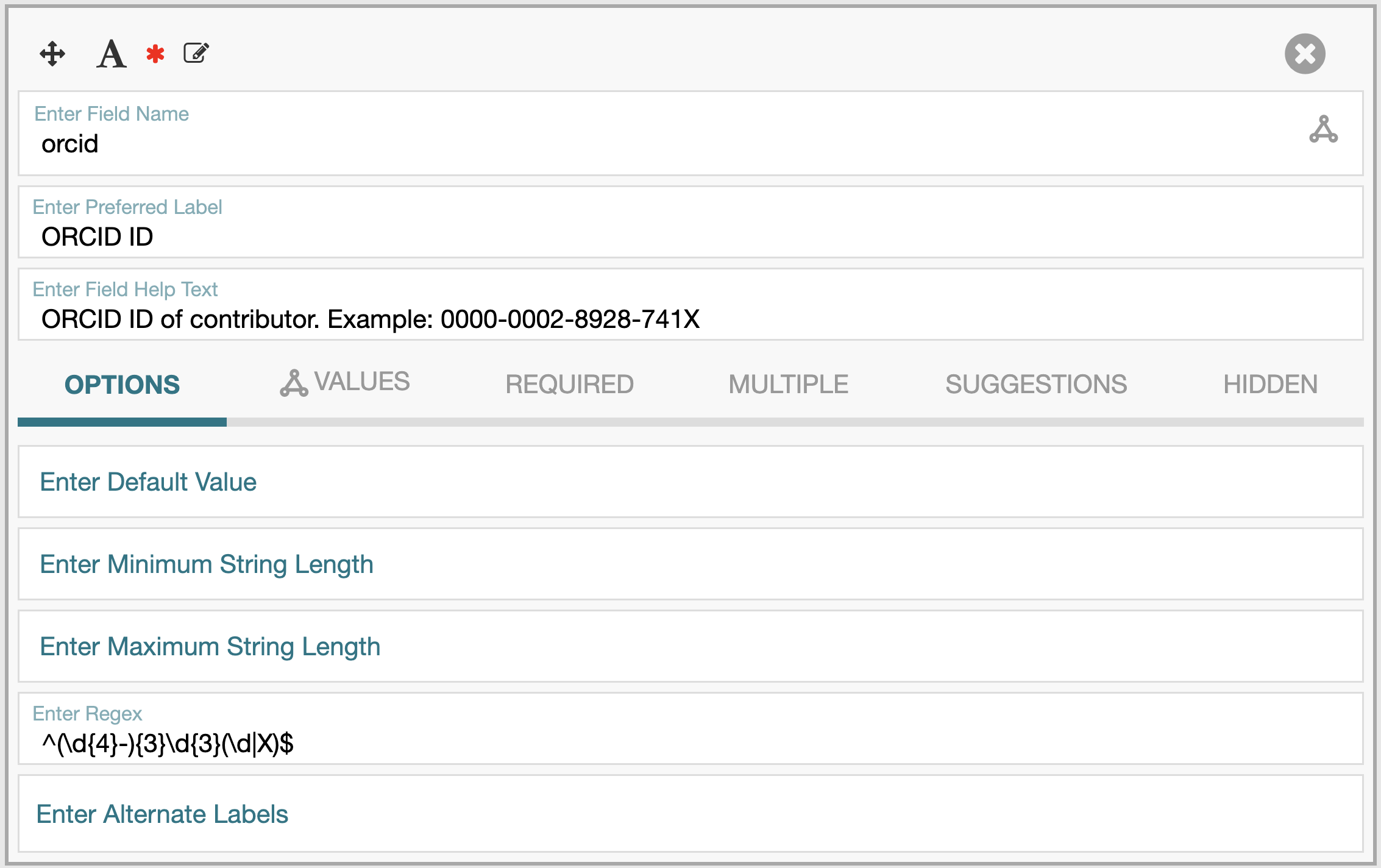 Using regex for identifier validation